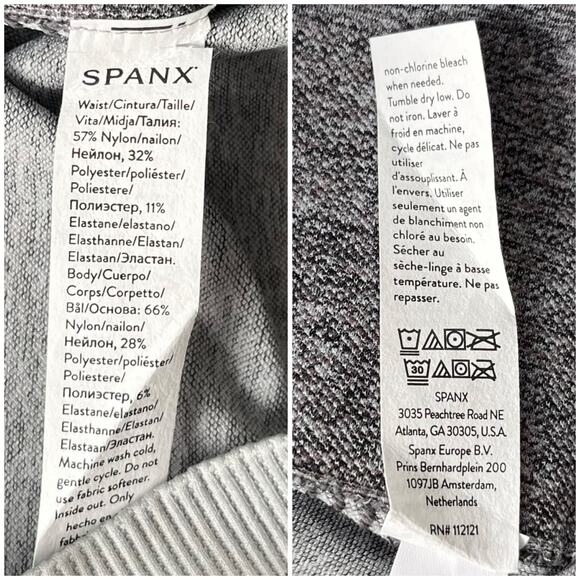 Spanx Seamless Sculpt Leggings Shapewear in Spacedye Cloudy Grey Medium NWT - Picture 7 of 13